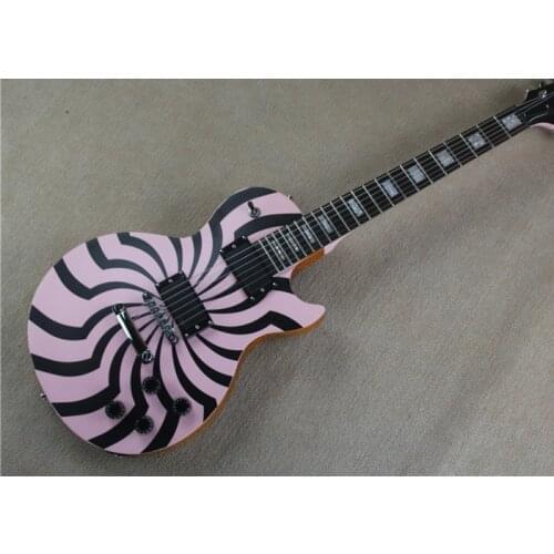 LP electric guitar black circle pink gold accessories free delivery