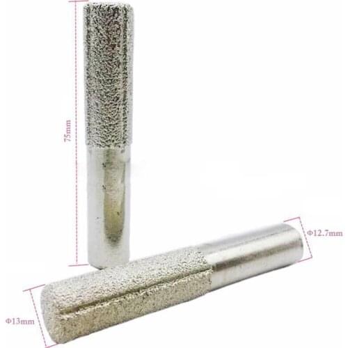 JLI 2 pcs 13*75mm alloy grinding head polishing cylinder straight assorted shank mounted marble grinding roller head set