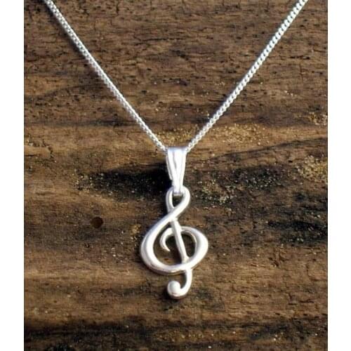 Treble Clef Necklace Music note Jewellery