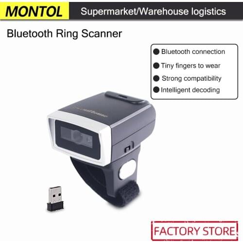 Montol 2300 Mini Barcode Scanner USB Wired/Bluetooth/ 2.4G Wireless 1D 2D QR PDF417 Barcode for iPad iPhone Android Tablets PC