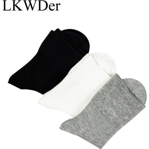 LKWDer 5 Pairs Modal Loose Mouth Socks Mens Middle-Aged Cotton Socks Casual Comfortable Breathable Stretch Socks Men Male Meias