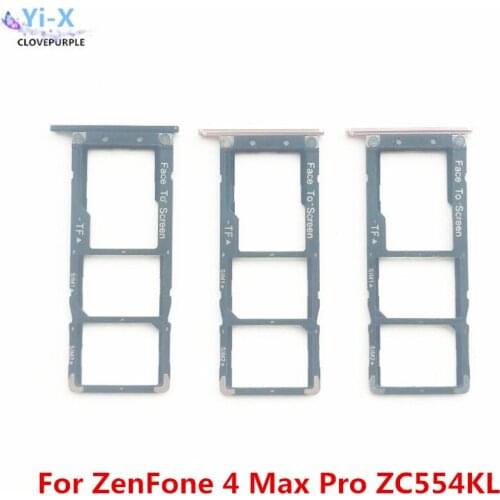 New Micro SIM Card Tray Slot Holder SIM Slot For Asus ZenFone 4 Max Pro ZC554KL Replacement Parts