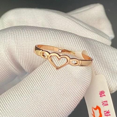 Wholesale Cute Heart Rose Gold Color Rings for Women Fashion Jewelry Gift for Ladies Wedding Ring Classic Style New
