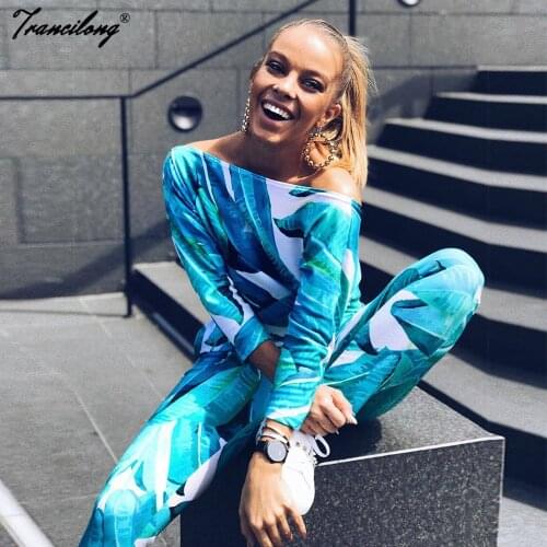 Autumn Printed Tracksuit Women Sets Home Lounge Wear Loose Two Piece Outfits Fitness Casual Suit Multicolor 2020 Fashion Clothes