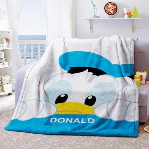 Hot Daisy Donald Duck Anime Customized Blanket Plush Velvet Warm Decoration Bed Home Throw Sofa Blankets Unisex Halloween Gifts