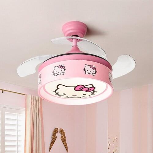 Ceiling Fans Remote Control With Led Light Sealing Fan For Kids Room Cartoon Ceiling Fan For Children Boys Girls Room Lighting