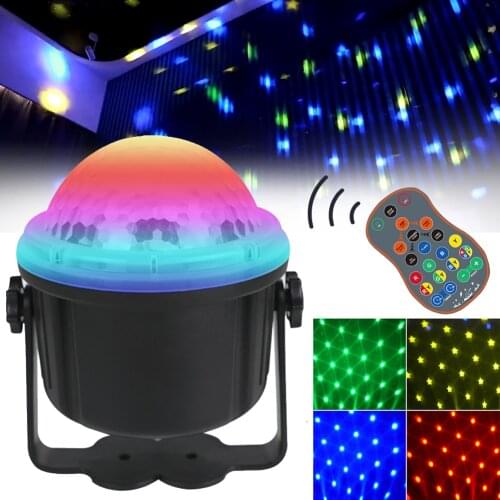Sound Activated Party Light with Remote Control Strobe Light 18 Color Modes DJ Lighting for Party Wedding Car Home