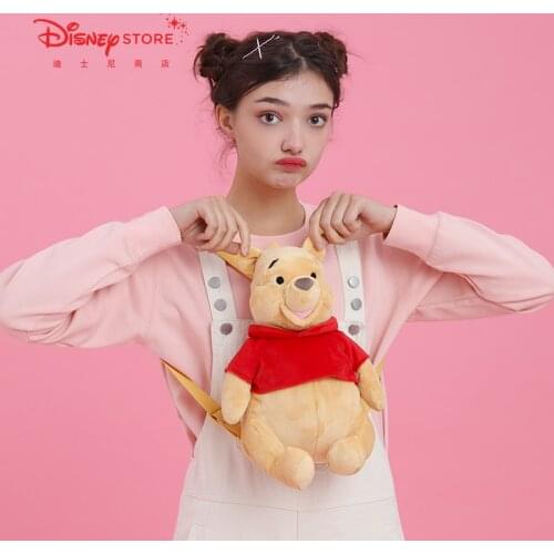 Disney Official Cartoon Cute Pooh Plush Doll Backpack Backpack Early Spring New Product School Bags