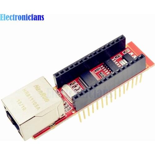 ENC28J60 Ethernet Shield V1.0 For Arduino Nano Microchip HR911105A RJ45 Nano V3 Ethernet Webserver Board Module