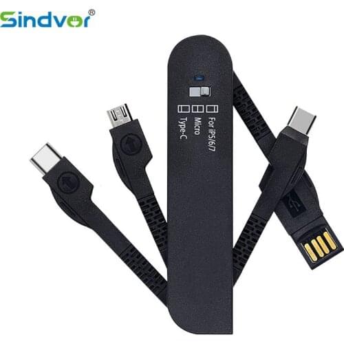 Sindvor 3 In 1 Type C Charger Adapter Multi Functional for iPhone 8 7 6 5s USB-C Android Phone Tablet Charging Data Transmission