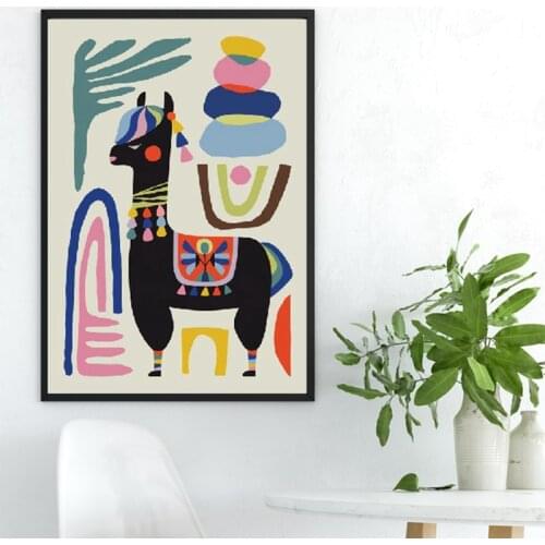 Nordic Decoration Home Poster Sheep Animals Inspirational Wall Art Canvas Painting Nursery Baby Room Decor Hd Print Pictures