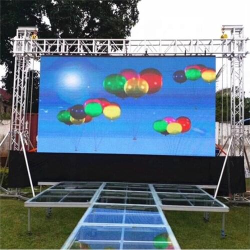 Outdoor P6 SMD 576*576mm Die Casting Aluminum Cabinet Rental Full Color HD LED Display For Advertising Billboard Screen