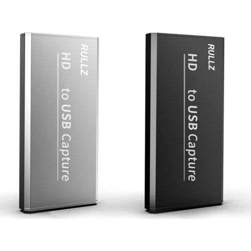 Rullz HD Capture Card 1080P USB 2.0 Study Conference Video Recording Device for PS4 XBOX Phone PC Game Streaming Live Broadcast