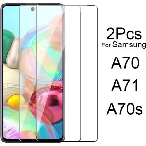2Pcs For Samsung Galaxy A71 A70 A70s Screen Protector Tempered Film For Samsung A71 A70 A70s Protective Glass on samsun a 71 70
