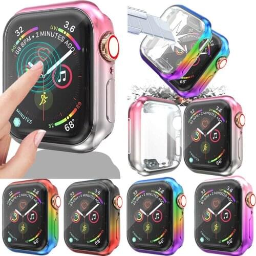 TPU Screen Protector Cover for Apple Watch Series 5 4 3 2 1 Frame Protective Case Shell Perfect Bumper for IWatch 38/40/42/44mm