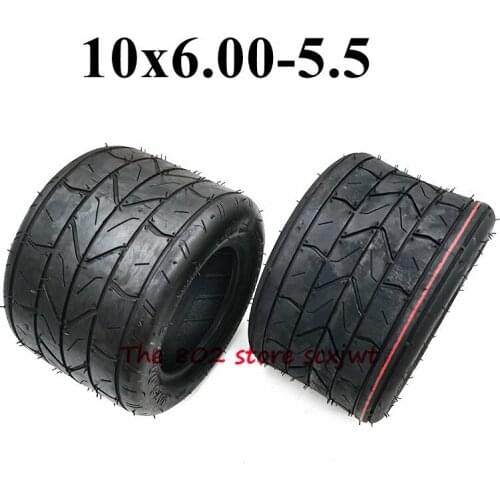 10 Inch Widened Vacuum Tyres 10x6.00-5.5 for Small Harley Motorcycle Tubeless Tires Electric Scooter Motor Special Tyre