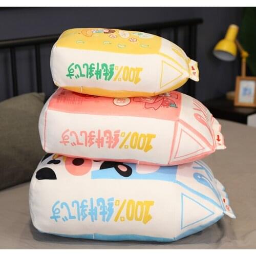 40~60cm Cute Cartoon Shaped Plush Pillow Fruits Milk Paper Soft Stuffed Food Doll Toy Room Decor Pillows Baby Girl Birthday Gift