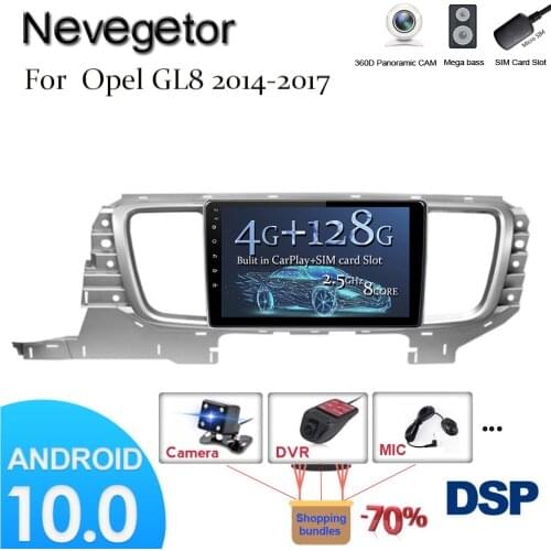 Android 10.0 4G LteCar multimedia navigation GPS DVD player For Buick Opel GL8 2014-2017 years IPS screen Radio stereo