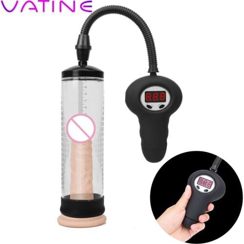 VATINE Automatic Penis Pump Penis Enlarger Extender Vacuum Pump Penis Enhancement Sex Toys for Men