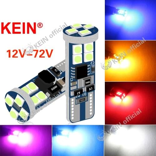 KEIN 2pcs 12V-72V W5W T10 Car Led Bulb T4W BA9S BAY9S BAX9S H21W H6W Led Light for car Honda Clearance Interior Vehicle Led Lamp