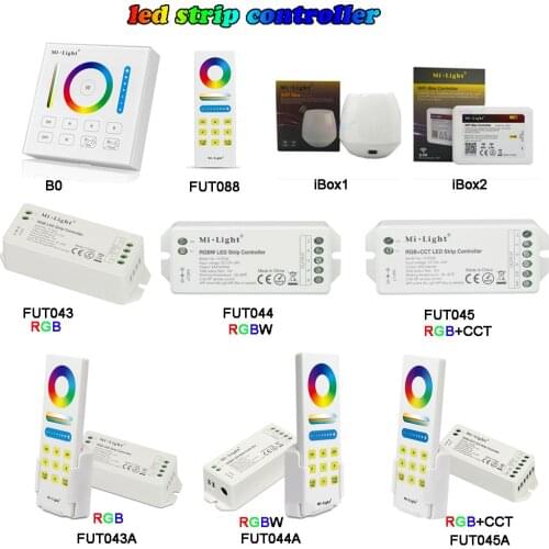 MiBOXER 2.4G Wireless RGB/RGBW/RGB+CCT LED Strip Controller WIFI Smart Panel Remote turn off light timing Dimmer DC12V-24V