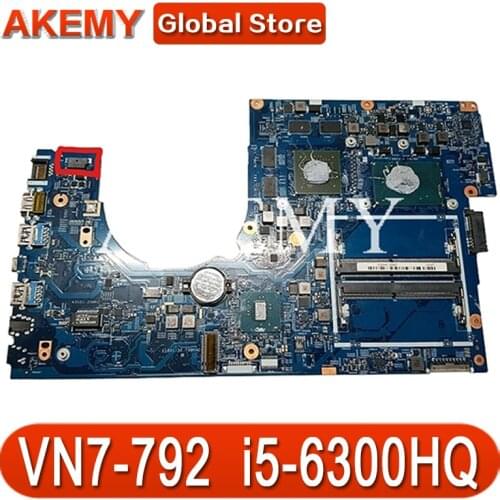 For Acer aspire VN7-792 VN7-792G laptop motherboard GTX960M/GTX965M 4GB I5-6300HQ CPU NBG6T11003 NB.G6T11.003 448.06A12.001M