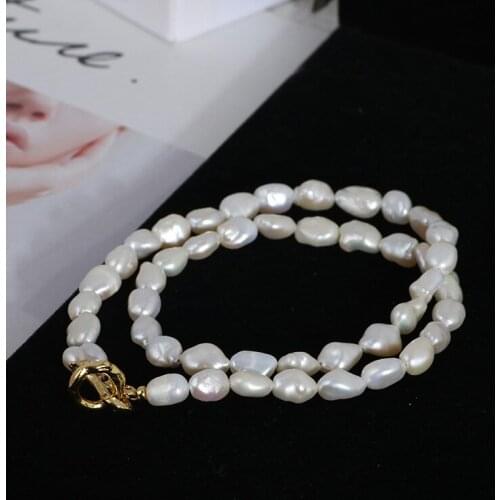 Elegant temperament freshwater pearl socket necklace girls