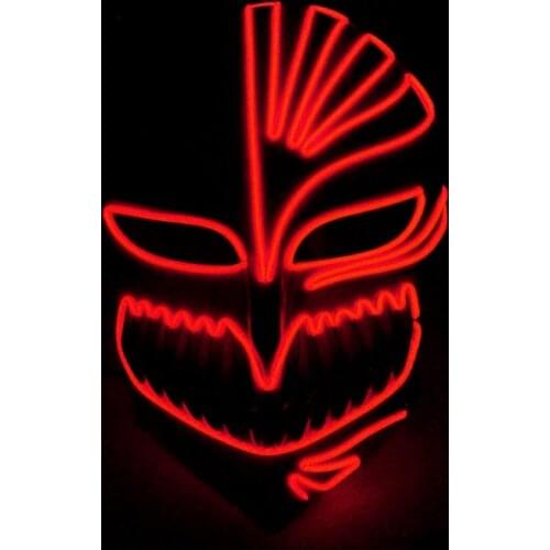 Halloween Horror Face Mask Cosplay Kurosaki Ichigo Glowing Mask Ten Colors Optional