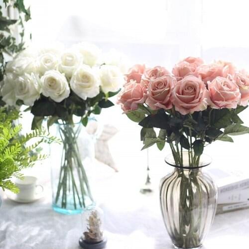 Artificial Flowers Beautiful Rose Silk Flowers for Wedding Decoration Rose Fake Flowers Home Decor Valentines Day Gift