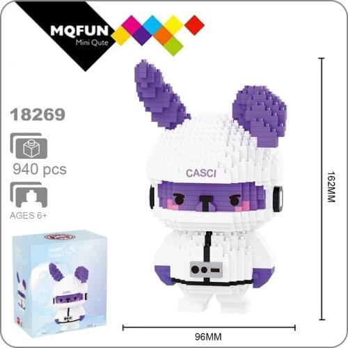 Balody Space adventure micro diamond building block rabbit astronaut bricks Cartoon figures educational toys for children gif