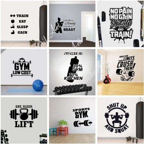 Beauty GYM Sticker Waterproof Vinyl Wallpaper Home Decor For Kids Rooms Decoration Vinyl Decals