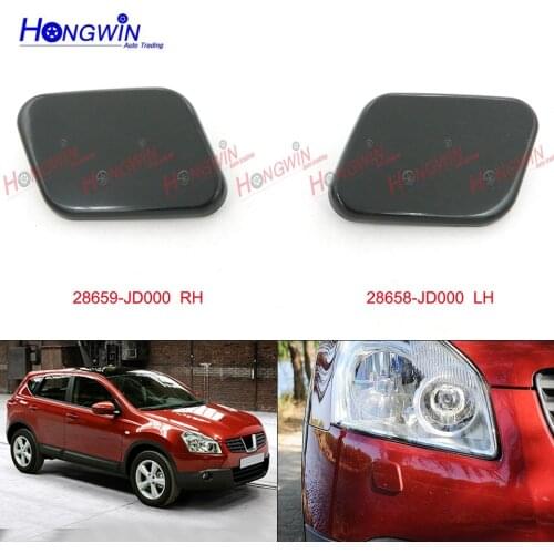 Left / Right Headlight Headlamp Washer Nozzle Cover Cap For Nissan Qashqai 2007 2008 2009 2010-2015 Base Color