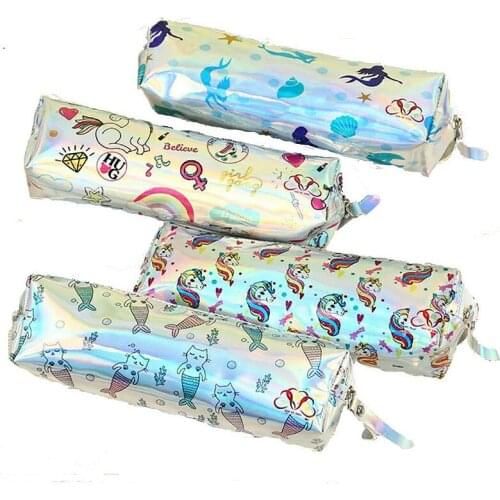 Laser Unicorns Kawaii Storage Bag Portable Digital USB Gadget Charger Wires Cosmetic Zipper Pouch Case Accessories Supplies