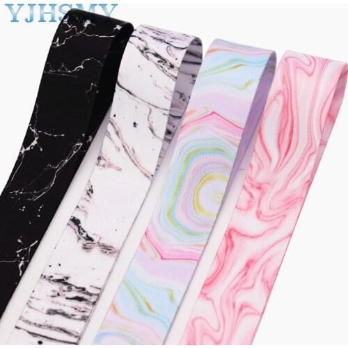 M-21403-375,Double-Sided Splash Ink Cartoon Phone Rope Ribbon,Bow Hat,1"(25MM) 10Yards Costume Party DIY Decoration Materials