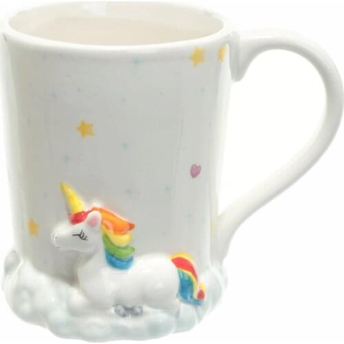 Cute Quirky Rainbow Clouds Unicorn Mug I Dont Believe In Humans Coffee Cup Magical Horse Tea Milk Mugs And Cups