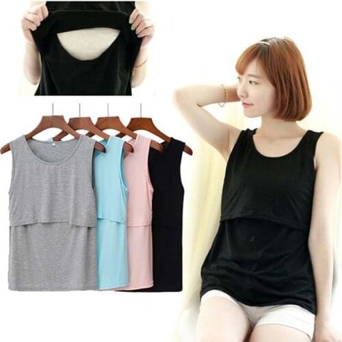 Fashion Cotton Nursing Tank Tops 2017 Summer Breast Feeding Vest Striped Tanks For Pregnant Women Maternity Breastfeeding Vest