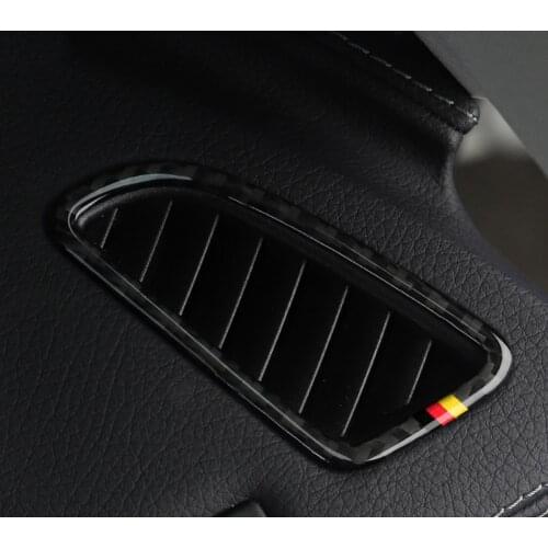 For Mercedes Benz C Class W205 C180 C200 GLC Stickers Carbon Fiber Dashboard Air Condition Vent Outlet Cover Trim Frame