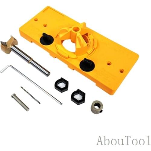 35MM Hinge Jig Boring Hole Drill Guide Forstner Door Hole Template Wood Cutter Carpenter Woodworking Tools Diy Kit