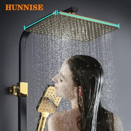 Bathroom Shower Head Quality ABS Rainfall Top Shower for Bathroom Mixer Faucet 12 Inch Bath Shower Head Square Rainfall Shower