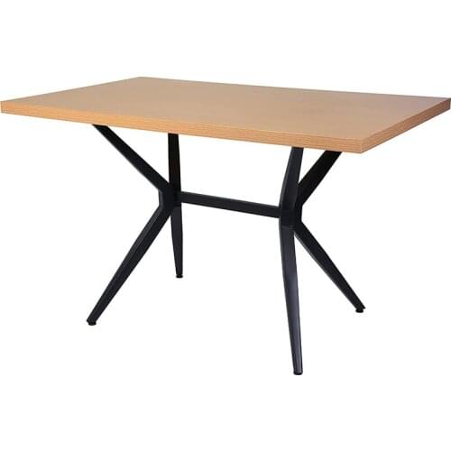 48"x30"Dining Table for Cafe Bar Balcony Home, 1.5" Thickness, Mid Century Modern Dining Table for 4 Person,w/Solid Metal Legs