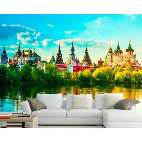 Papel de parede Beautiful scenery of Moscow 3d wallpaper,living room tv wall bedroom wall papers home decor restaurant mural
