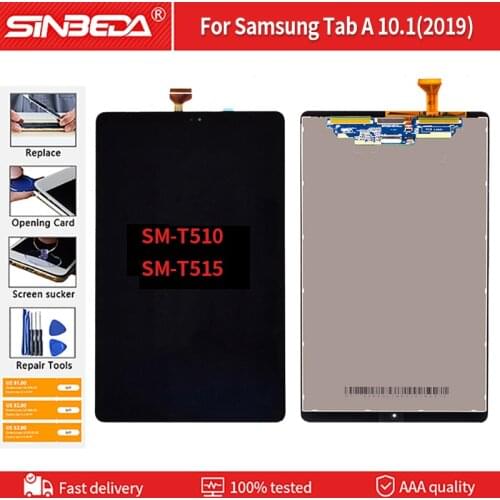 Original 10.1" LCD For Samsung Galaxy Tab A 10.1(2019) T510 SM-T515 LCD Display Touch Screen Assembly Replacement