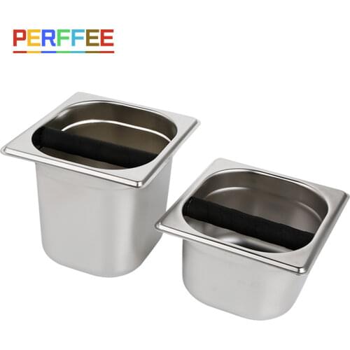 Knock Box for Espresso Coffee Grounds Stainless Steel Anti Slip Coffee Grind Dump Bin Barista Household Tools Cafe Accessories