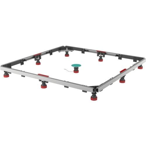 Adjustable Rectangular support frame for steel, acrylic and mineral cast shower trays from 700x700mm to 1200x1200mm