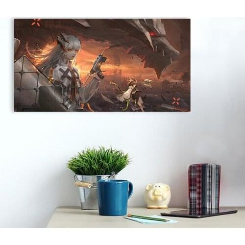 Modern Canvas Painting Anime Girls Dragon Arknights Saria Silence Wall Art Decor Living Room Study Home Decor Print Frame Poster