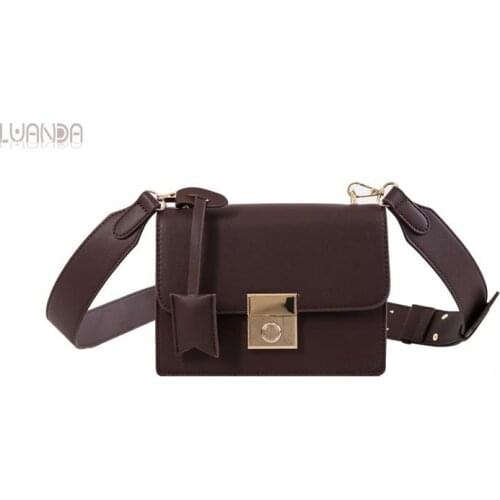 Crossbody Bag For Girls Vintage PU leather Handbags Fashion Simple Flap Women Famous Designer Ladies Shoulder Messenger Bags