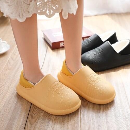 Women Slippers Winter Household Cotton Slippers Confinement Shoes Wool Slippers Couple Indoor Flat-bottom Shoes