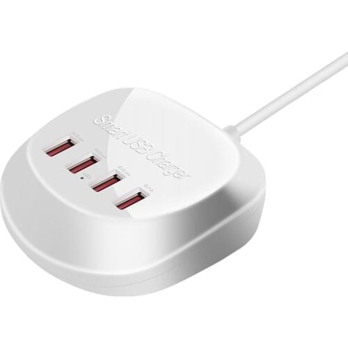 WLX-T3 Smart Multi-port USB Fast Charger Portable Four Ports Quick Charge Multiple Protection For Mobile Phones Laptops EU Plug