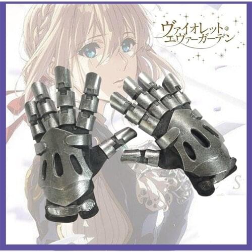 1 Pair Violet Evergarden Cosplay Hand Armor Anime Cosplay Props Auto Memories Doll Figure Hand Gauntlet Armour Knuckles Glove