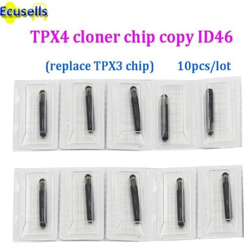 10pcs/lot TPX4 Cloner Chip Replace of TPX3 Chip For New JMA copy ID46 46 chip TPX4 glass chip